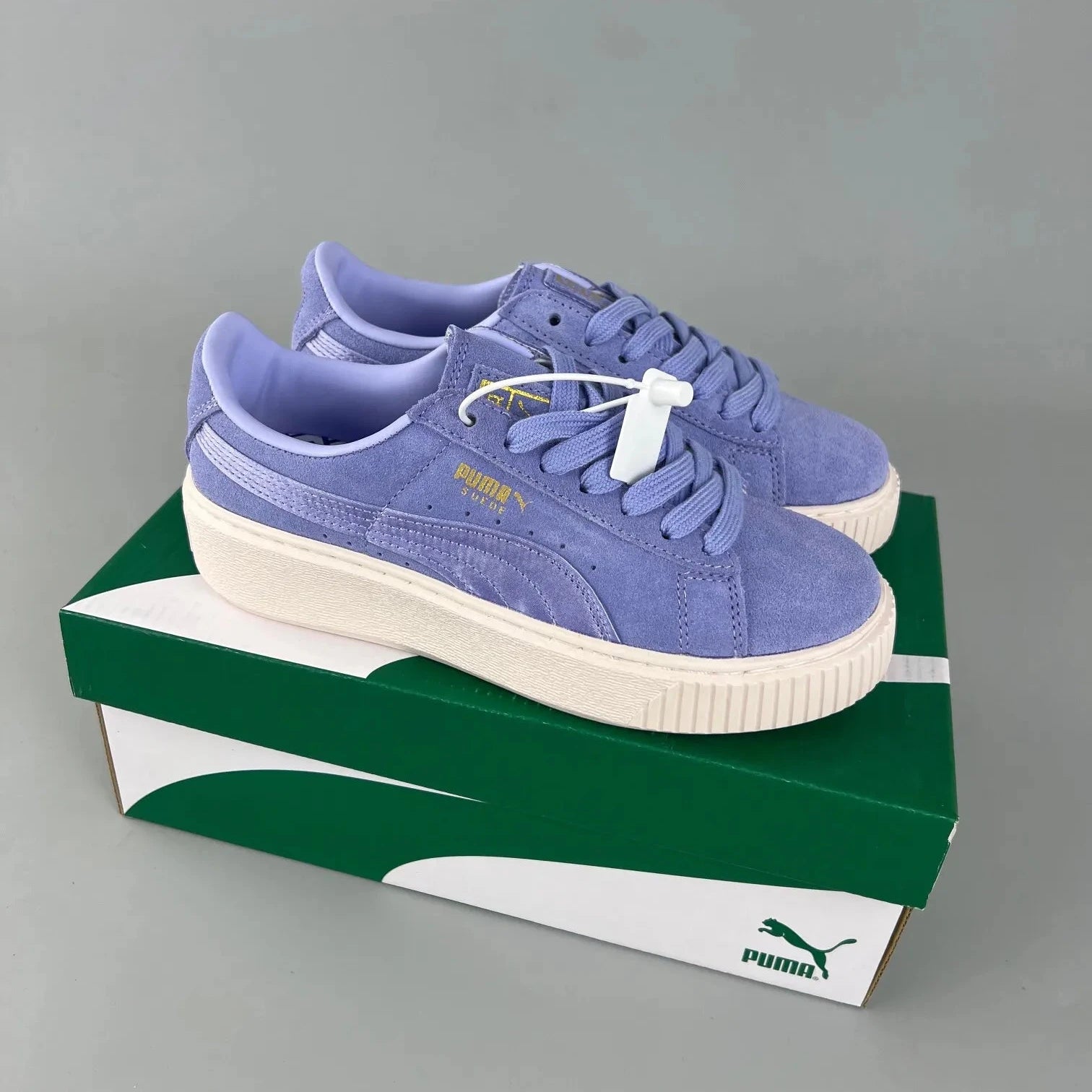 P. Suede Platform Lavender