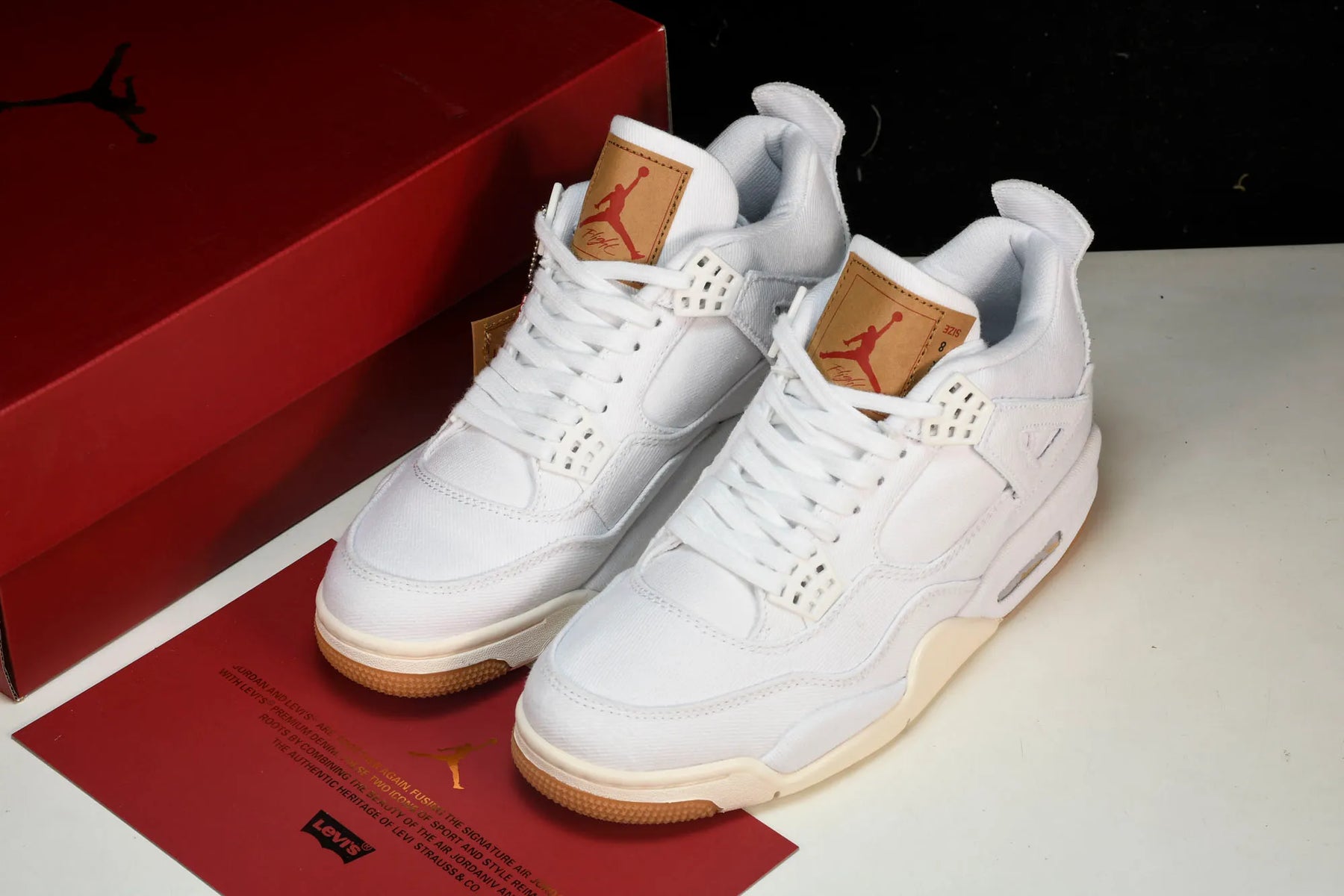 Air Jordan 4 x Levis White