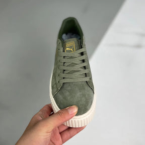 P. Suede Platform Green