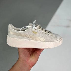 P. Suede Platform Beige