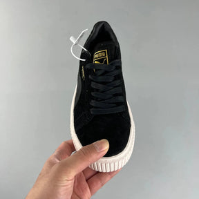 P. Suede Platform Black
