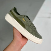P. Suede Platform Green