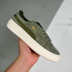 P. Suede Platform Green