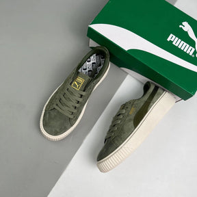 P. Suede Platform Green