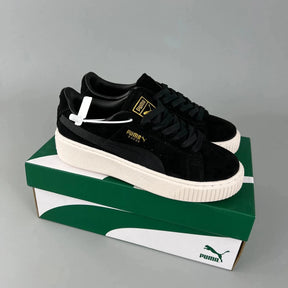P. Suede Platform Black