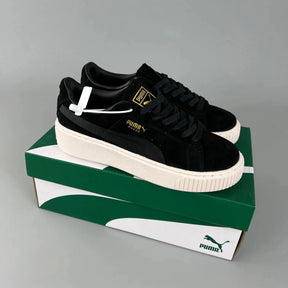 P. Suede Platform Black
