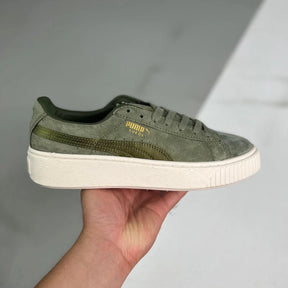 P. Suede Platform Green