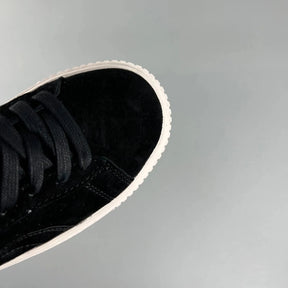 P. Suede Platform Black