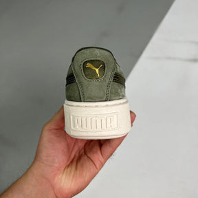 P. Suede Platform Green