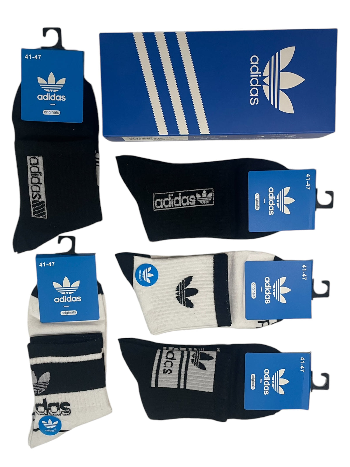 Caixa de meias Adidas - Kit 5 pares