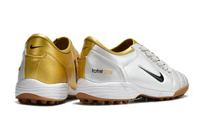 Chuteira Society Total 90 III TF Ronaldo T90 - Dourado branca