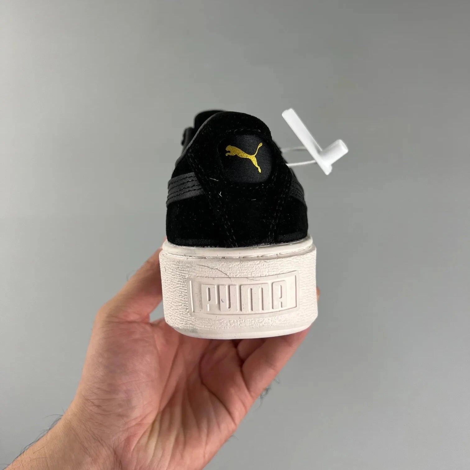 P. Suede Platform Black